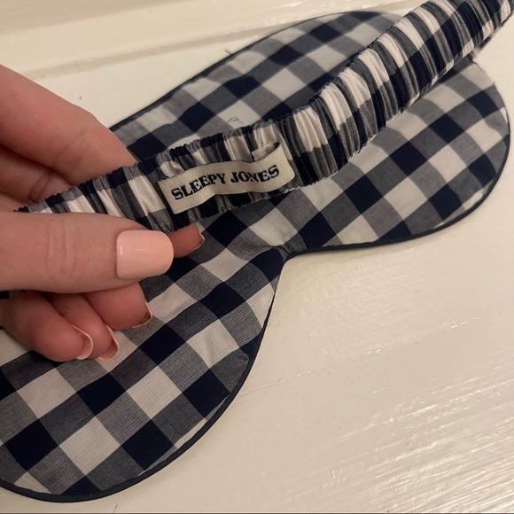Sleepy Jones Gingham Sleep Mask NWOT - Picture 3 of 4